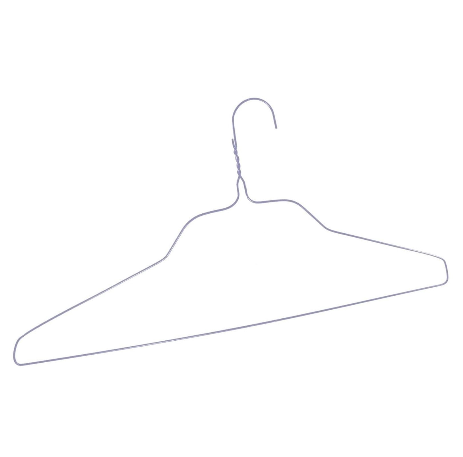 Box of 100 18" White Wire Shirt Hangers
