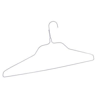 Box of 100 18" White Wire Shirt Hangers