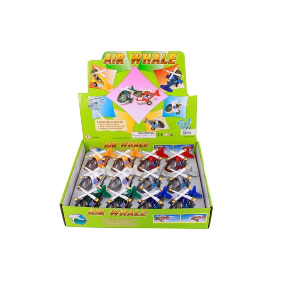Box of 12 Air Whale Helicopter Assortment - Showcasts 408D - 5" Scale Diecast Model Planes