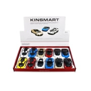 Box of 12 Bugatti Collection Assortment - Kinsmart 5480D - 5 Scale Diecast Model Cars