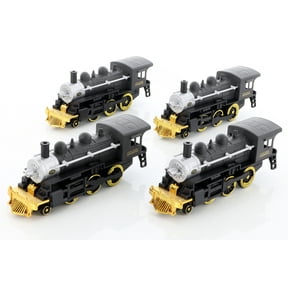 Box of 12 Classic Steam Engine Train, Black - Showcasts 9937BD - 7" Scale Diecast Model Trains
