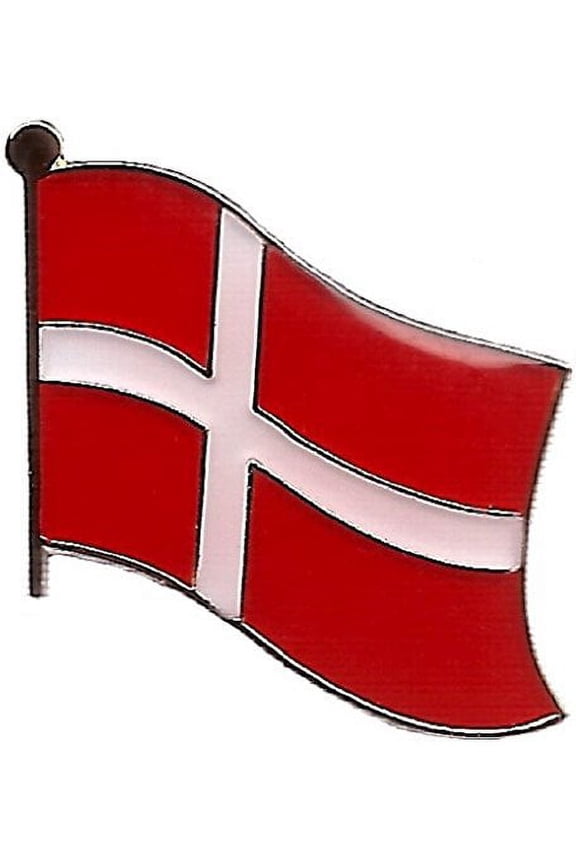 Box of 12 Denmark Single Flag Lapel Pins,Danish Single Flag Pin Badges