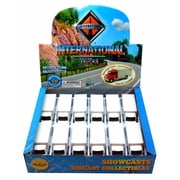 Box of 12 Diecast Model Cars - International Beverage Delivery Truck, White, 5.25 Inch Scale