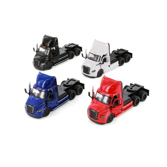 Box of 12 Freightliner eCascadia, Assortment - Kinsmart 5466D - 1/60 Scale Diecast Model Cars