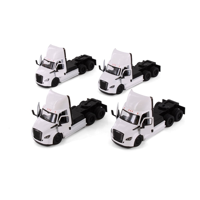 Box of 12 Freightliner eCascadia, White - Kinsmart 5466DW - 1/60