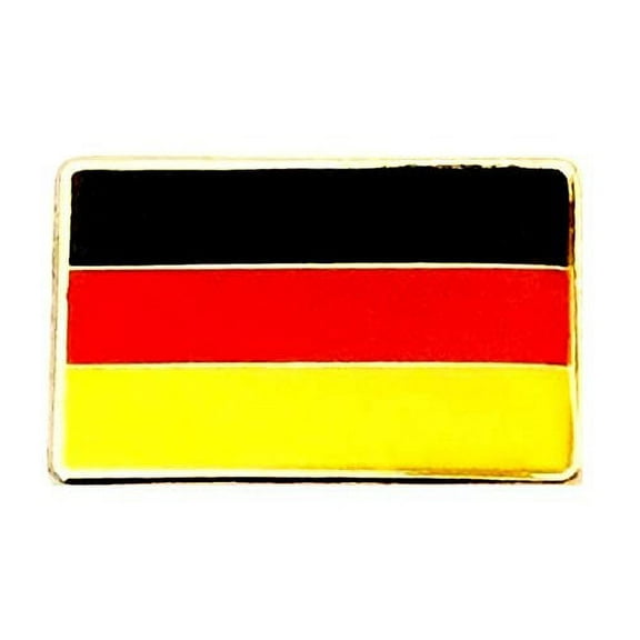 Box of 12 Germany Rectangle Single Flag Lapel Pins, German Single Flag Tie & Hat Pin Badges