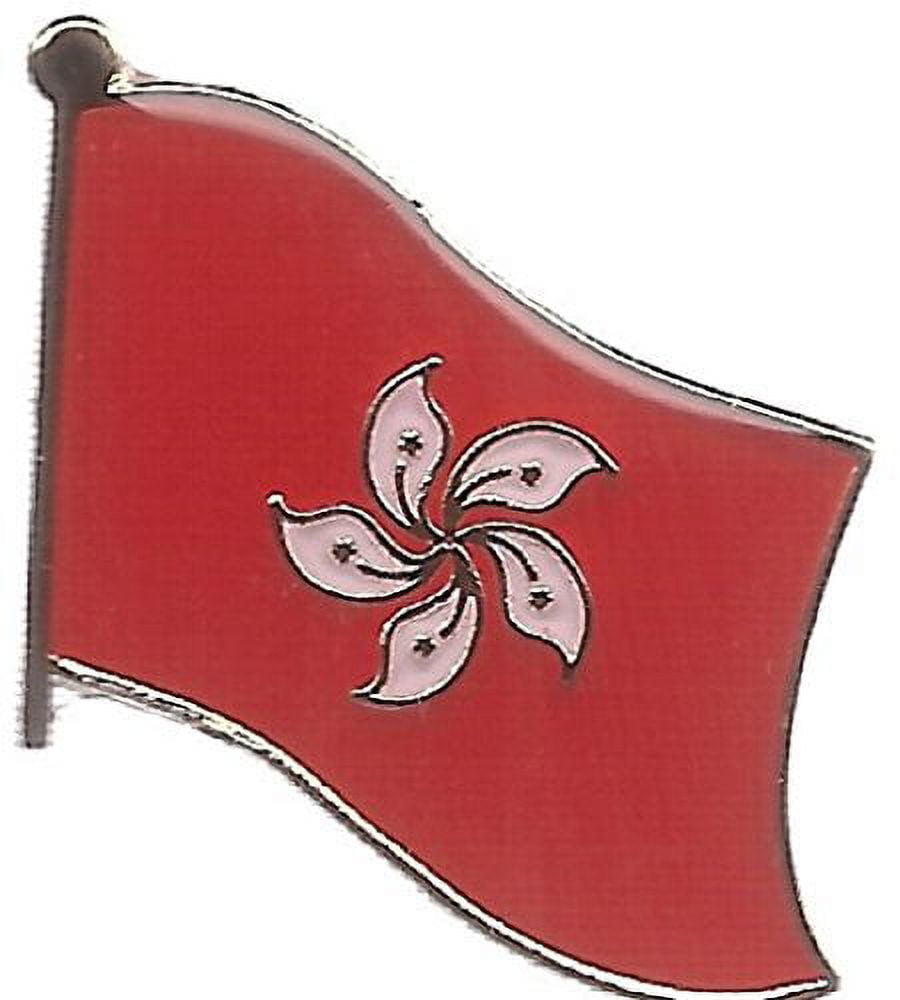 Box of 12 Hong Kong Single Flag Lapel Pins, Hong Kongese Single Flag ...