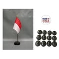 thumbnail image 1 of Box of 12 Indonesia 4"x6" Miniature Desk & Table Flags Includes 12 Flag Stands & 12 Indonesian Small Mini Stick Flags, 1 of 1