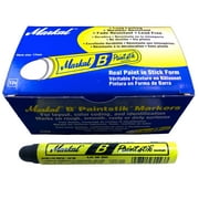 Box of 12 Markal B Black Tire Chalk Paint Sticks Crayon Surface Marker Graffiti
