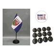 thumbnail image 1 of Box of 12 Northwest Territories 4"x6" Miniature Desk & Table Flags Includes 12 Flag Stands & 12 Canada Northwest Territory Small Mini Stick Flags, 1 of 1