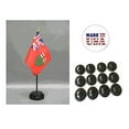 thumbnail image 1 of Box of 12 Ontario 4"x6" Miniature Desk & Table Flags Includes 12 Flag Stands & 12 Canada Ontario Small Mini Stick Flags, 1 of 1