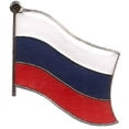 thumbnail image 1 of Box of 12 Russia Single Flag Lapel Pins, Russian Single Flag Pin Badges, 1 of 1