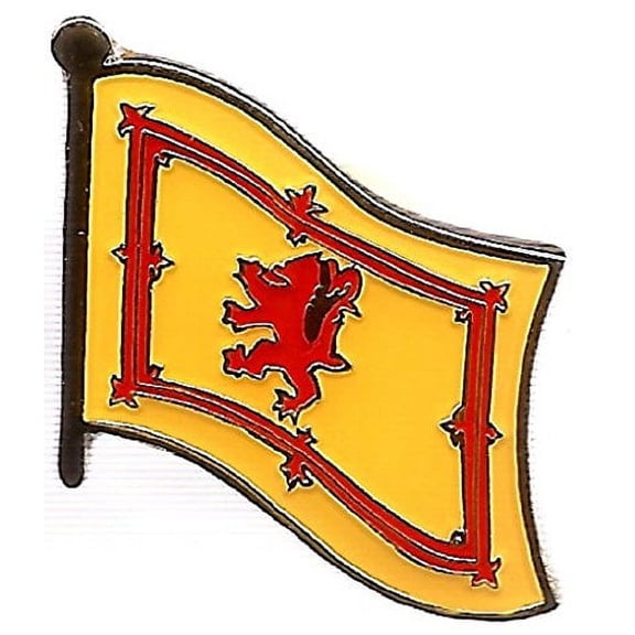 Box of 12 Scotland Lion Single Flag Lapel Pins, Scottish Lion Single Flag Pin Badges