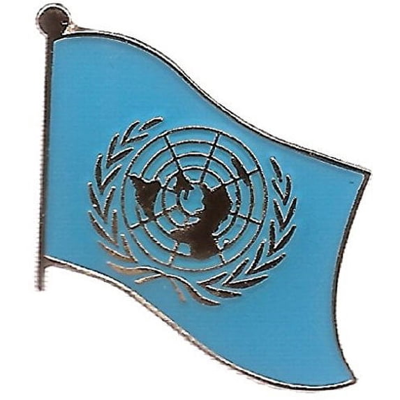 Box of 12 United Nations Flag Lapel Pins, UN Single Flag Pin, UN Tie ...