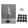 thumbnail image 1 of Box of 12 Uruguay 4"x6" Miniature Desk & Table Flags Includes 12 Flag Stands & 12 Uruguayan Small Mini Stick Flags, 1 of 1