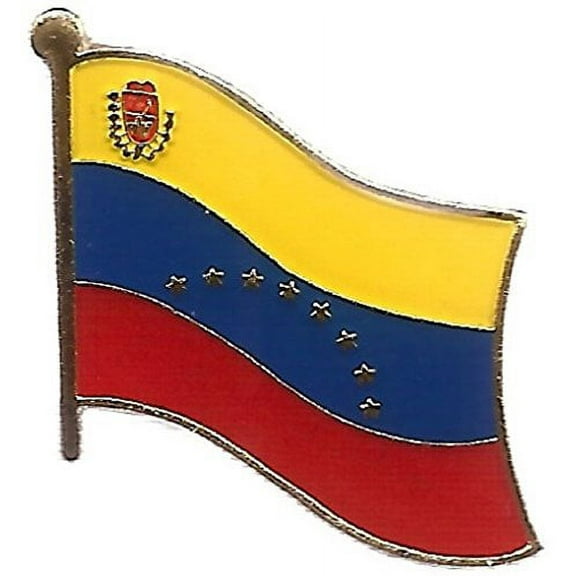 Box of 12 Venezuela Single Flag Lapel Pins, Venezuelan Single Flag Pin Badges