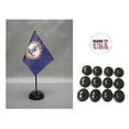 thumbnail image 1 of Box of 12 Virginia 4"x6" Miniature Desk & Table Flags Includes 12 Flag Stands & 12 Virginia State Small Mini Stick Flags, 1 of 1