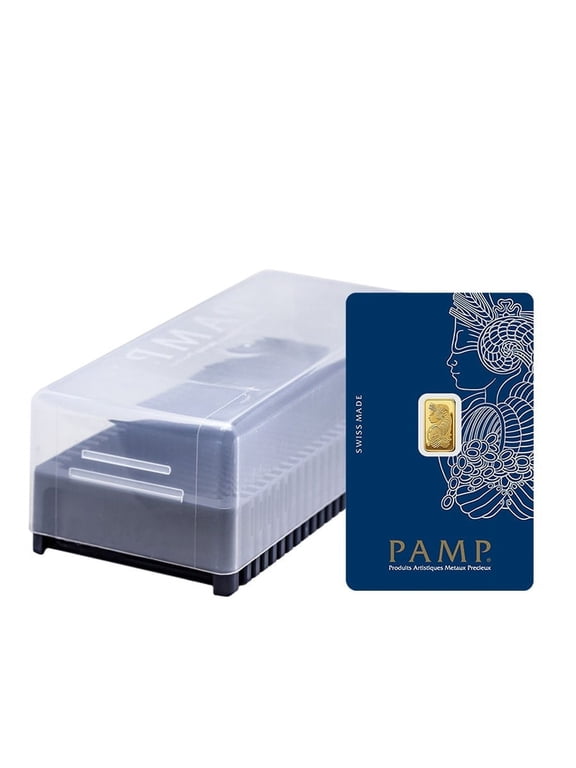 Box of 25 - 1 Gram Gold Bar PAMP Suisse Lady Fortuna Veriscan .9999 Fine (in Assay)