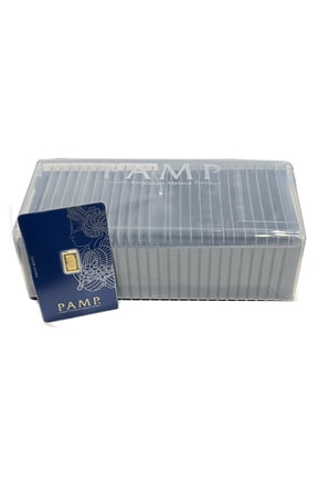Box of 25 - 1 gram Gold Bar - PAMP Suisse Lady Fortuna Veriscan In Assay