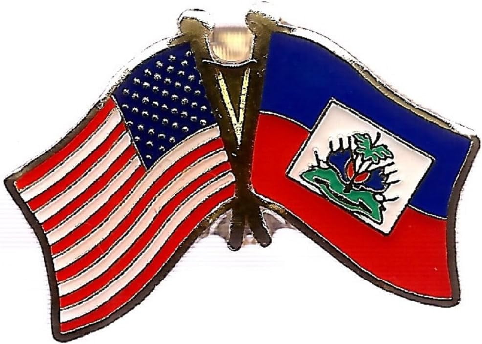 PACK of 3 Ukraine & US Crossed Double Flag Lapel Pins, Ukrainian