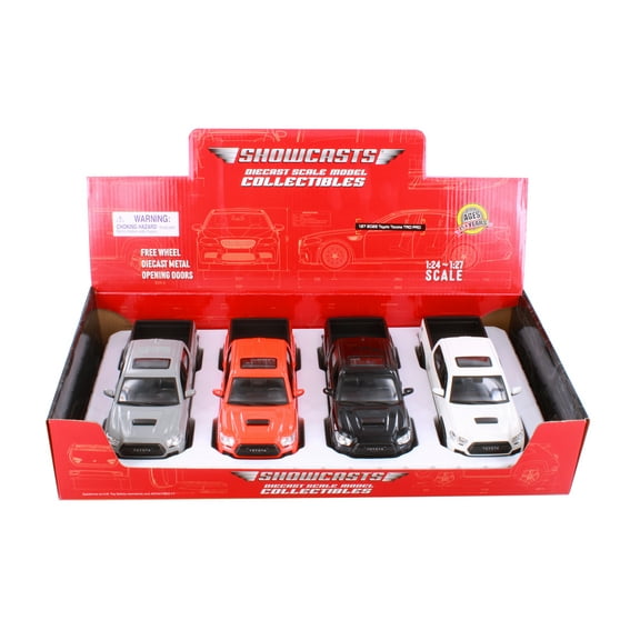 Box of 4 2023 Toyota Tacoma TRD Pro Pickup Truck, Gray - Showcasts 37910 - 1/27 Scale Diecast Cars