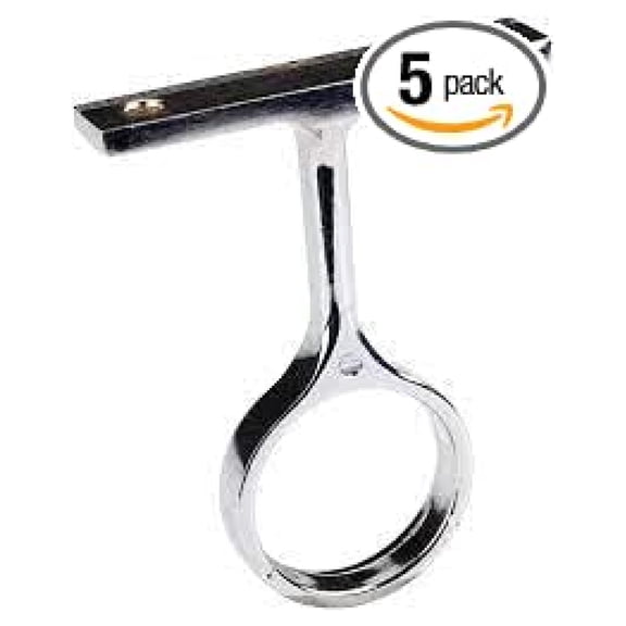 Box of 5- 1-5/16" Polished -Middle Support Brackets- for 1-1/4" Closet Rods