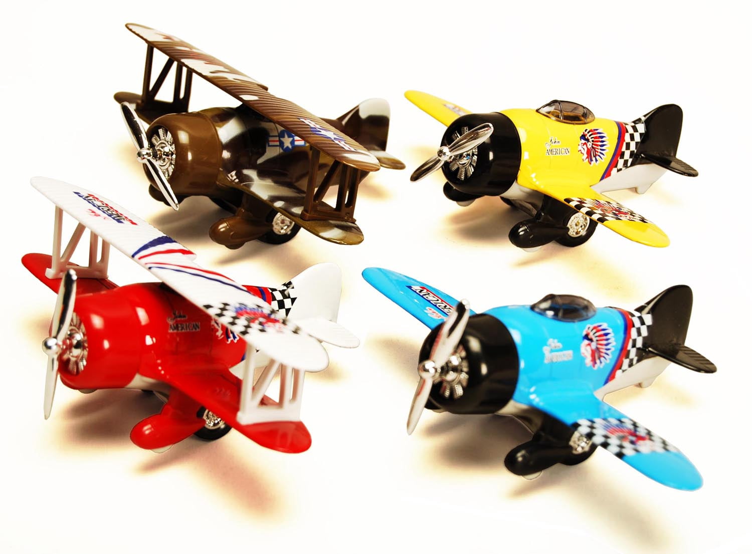 Box of 6 Classic Wing Airplane, Assortment - Showcasts 998D - 6" Scale Diecast Model Planes