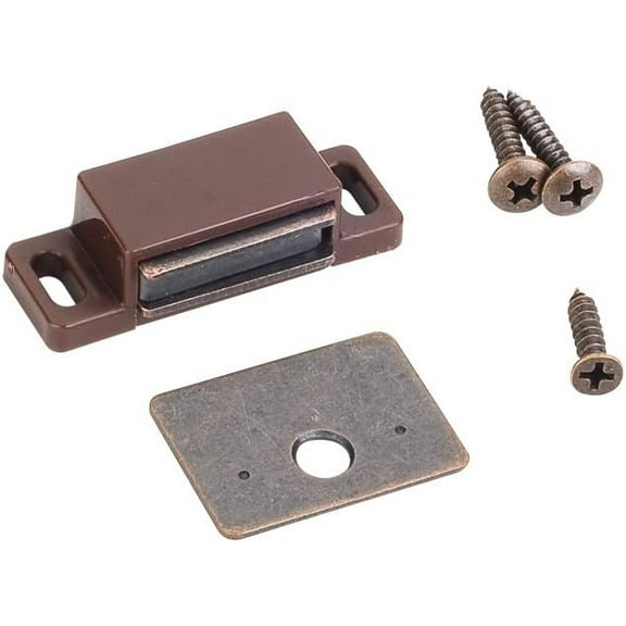 Box of 65- 15lb Single Magnetic Catches Brown/Bronze Retail Pack. Shutter Hardware