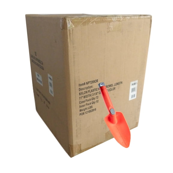 Box of 72 Plastic Hand Shovels | 11" ORANGE