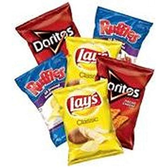 Box of FRITOS Variety CASE, Lays, Ruffles, Doritos Chips (36ct x 40g/1.4oz)