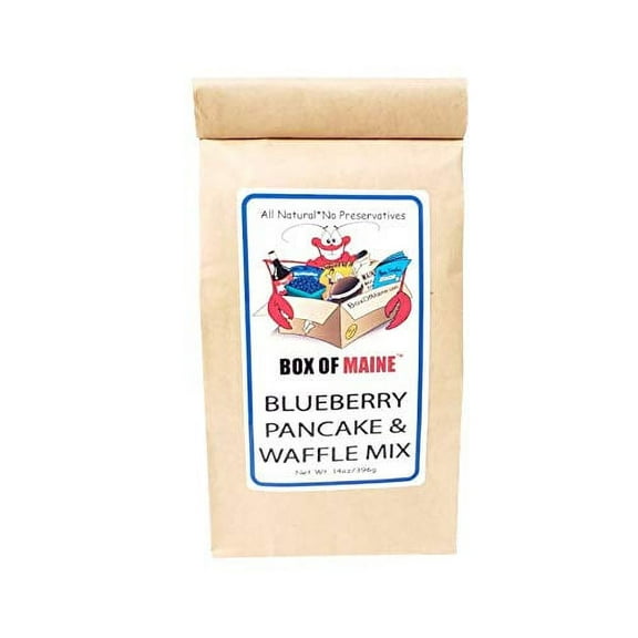 Box of Maine Wild Blueberry Pancake Mix, 14 oz - Maine Made, Wild Blueberries packed full of Nutrients and Antioxidants, All Natural