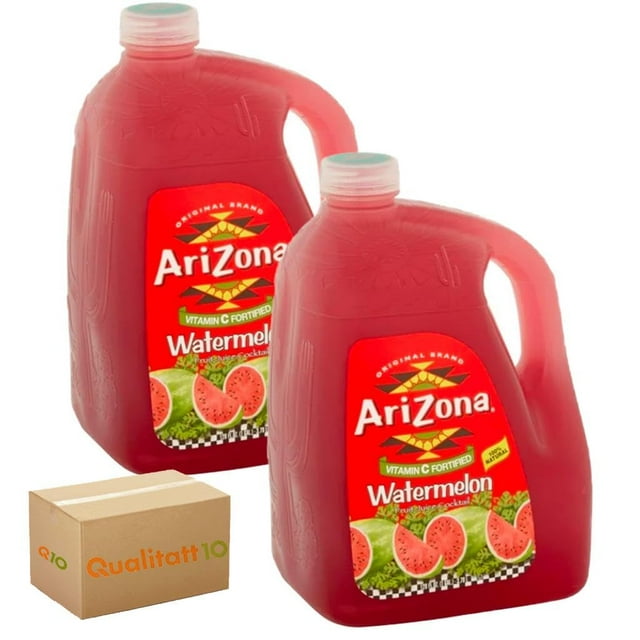Box with AriZona Watermelon Tea 2 Pack 128 fl oz Plastic Bottle