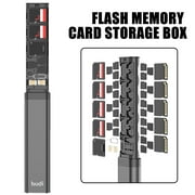 BoxBUDI 30-Slot Memory Card Case   Upgraded Crushproof & Shockproof Hard Shell, Large Capacity Portable Anti-Loss Storage Wallet for SD and Micro SD Cards