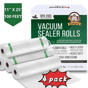 BoxLegend 4 Pack 11 x 25 Vacuum Sealer Bags for Food, Vacuum Seal Bags Rolls for Food, Food Saver Bags for Sealer