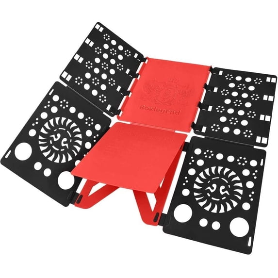 BoxLegend Shirt Folding Board Adult Plus Sizes Magic Fast Folder Closet Organizers, V3 Red