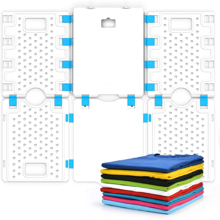 BoxLegend Shirt Folding Board Tshirts Clothes Folder Durable Plastic Closet Organizers, V4 White, Size: One Fits All