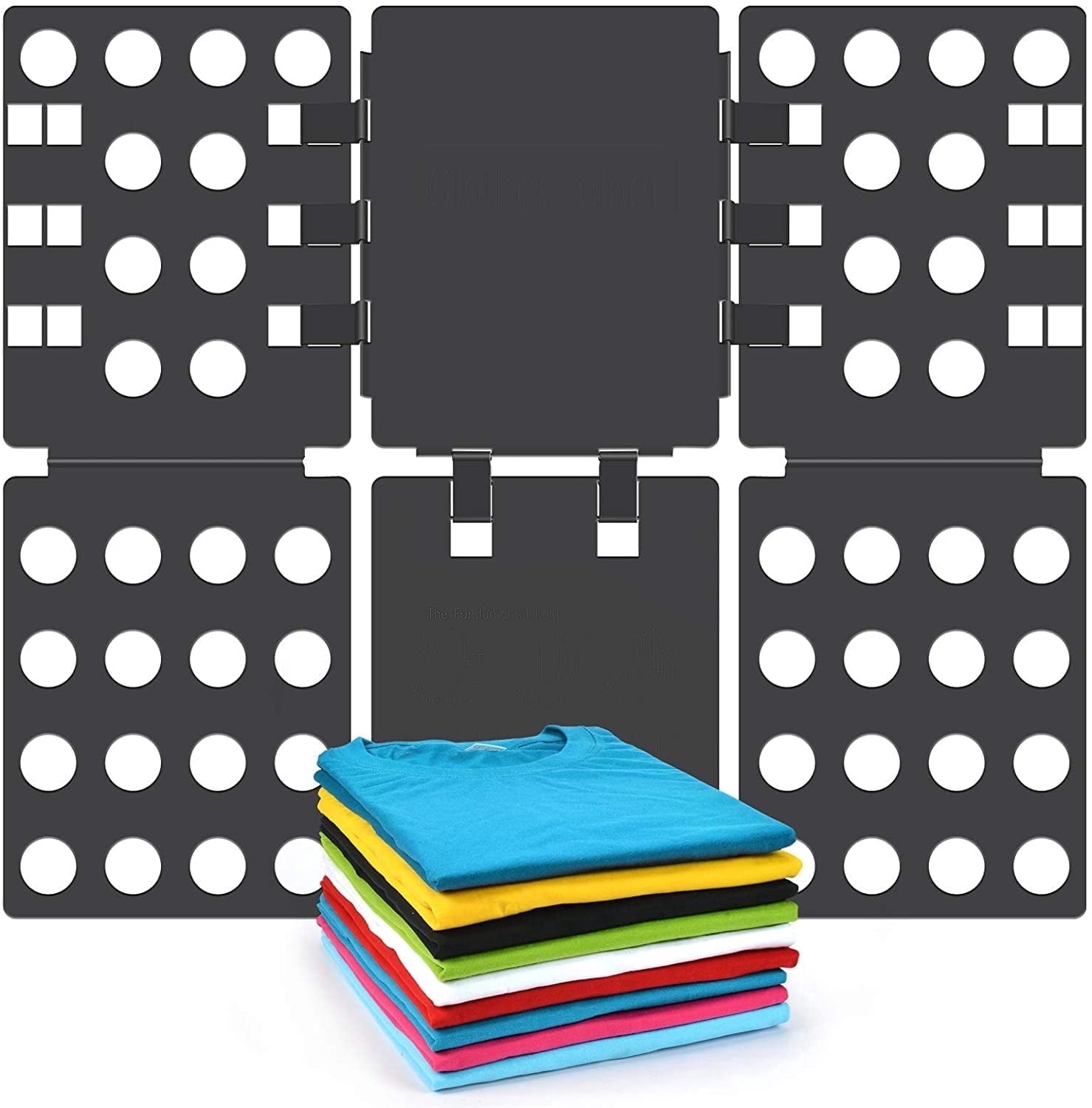 BoxLegend T Shirt Folding Board, Clothes Folder Laundry Organizer, Easy and Fast to Fold Clothes, V1 Black