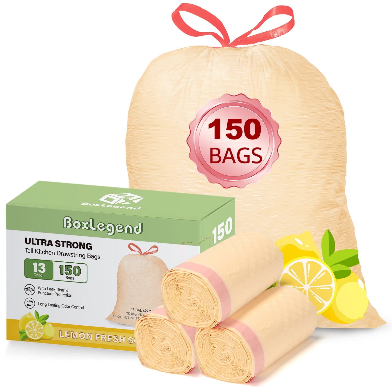 BoxLegend Trash Bags, Ultra Strong 13 Ga…
