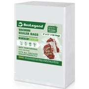 BoxLegend Vacuum Sealer Bags 8"x 12"x100 Size Vacuum Seal Bags Pre-cut Reusable bags Food Saver Bags