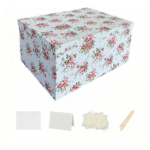 BoxSkivra 1 Pack 13x9x6 inch Keepsake Boxes with Lids Large Decorative ...