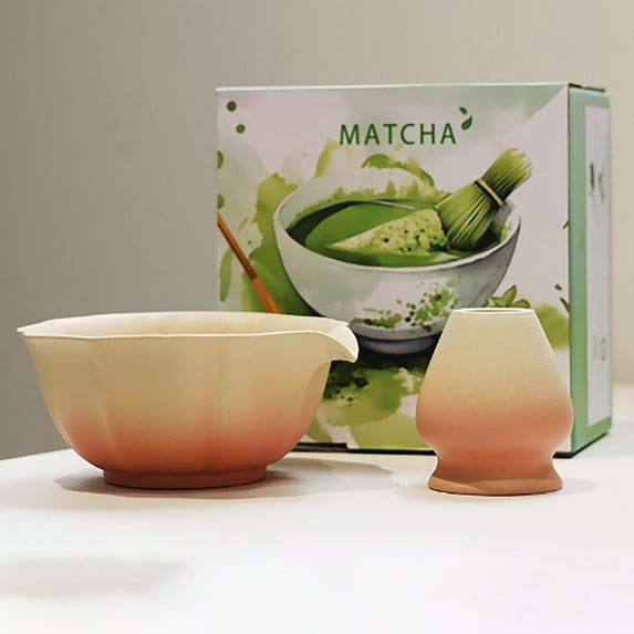 Boxed 2-Piece Set Japanese Tea Set Includes Matcha Bowl Large Content Matcha Kit with Matcha Whisk Holder Matcha Set for Tea Fans