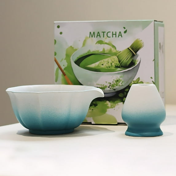 Boxed 2-Piece Set Japanese Tea Set Includes Matcha Bowl Large Content Matcha Kit with Matcha Whisk Holder Matcha Set for Tea Fans