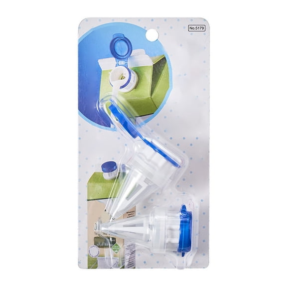 Boxed Beverage Diverter With Lid, Anti-Spill Seal For Milk Cartons, Extended Pouring Spout, Plastic Drink Dispenser Tool For Home And Travel, 6X2.2cm