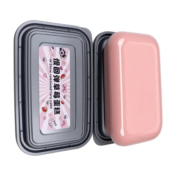 Boxed Cake Squish Sensory Fidget Slow Rising Dessert Squeeze Decompression Stress Reliever for Calming Relaxation Pink