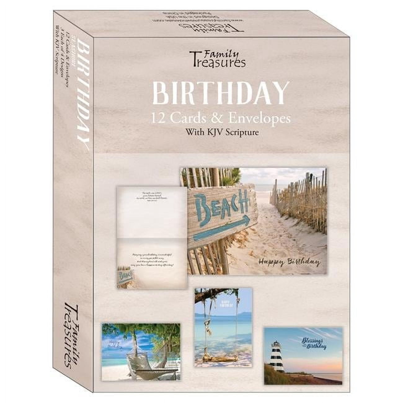 Boxed - Card Birthday-Seashore - Box of 12