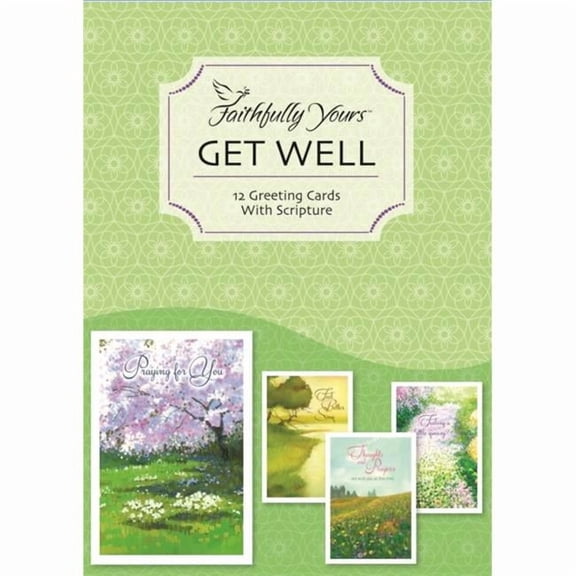Boxed - Card Get Well-Botanical - Box of 12