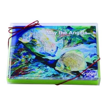 Boxed Christmas Cards Featuring Angelfish, 10 Cards and 10 Envelopes