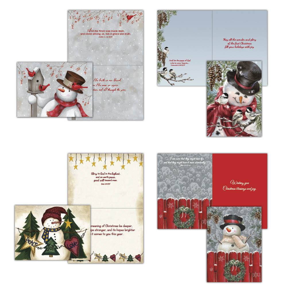 Boxed Christmas Cards - Snowman and Friends - Walmart.com