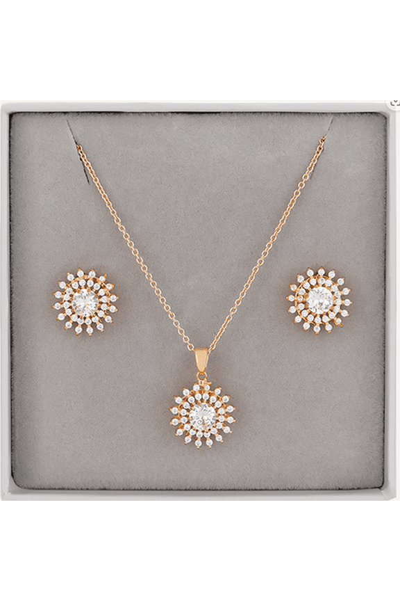 Boxed Cubic Zirconia Crystal Set Boxed