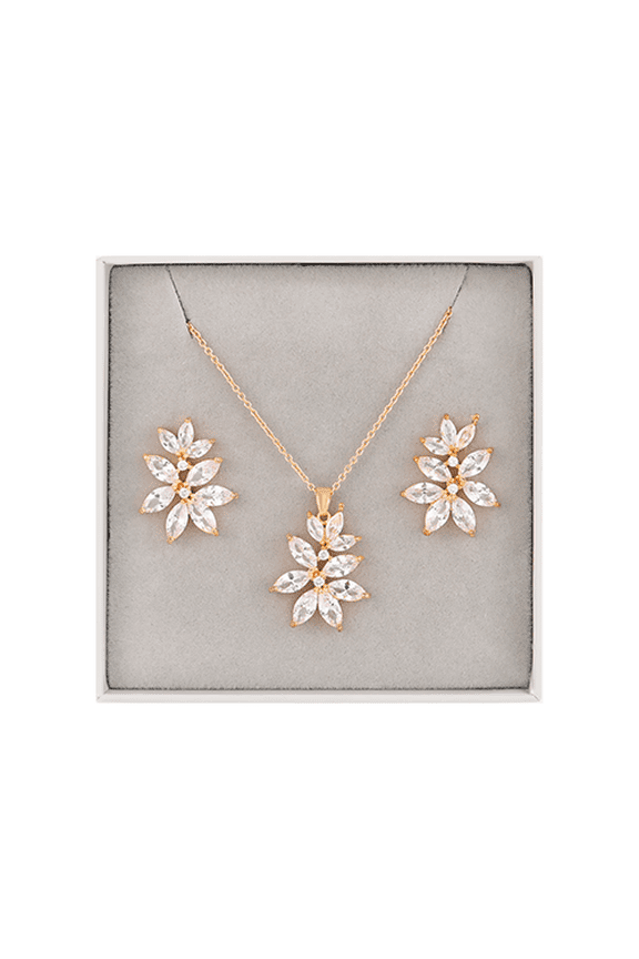 Boxed Cubic Zirconia Crystal Set Boxed